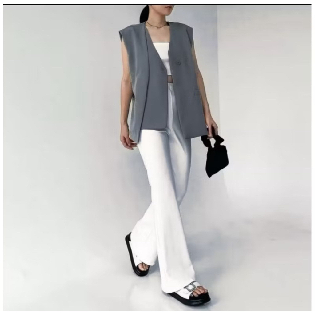 Jual Hanny Vest Outer Rompi Wanita - Atasan Luaran Oversize Korean ...