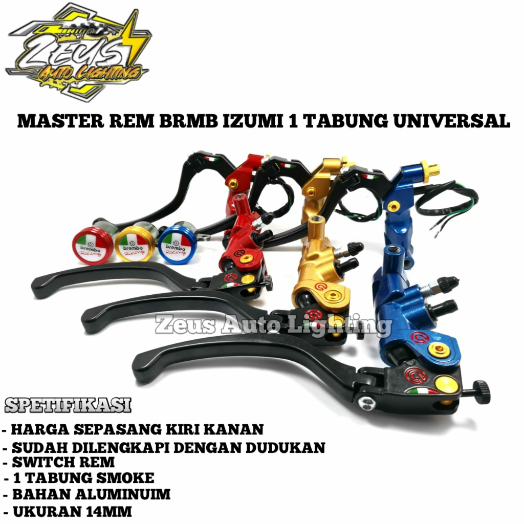 Jual Master Rem izumi Set Kiri Kanan Handle Motor Universal 1 Tabung ...