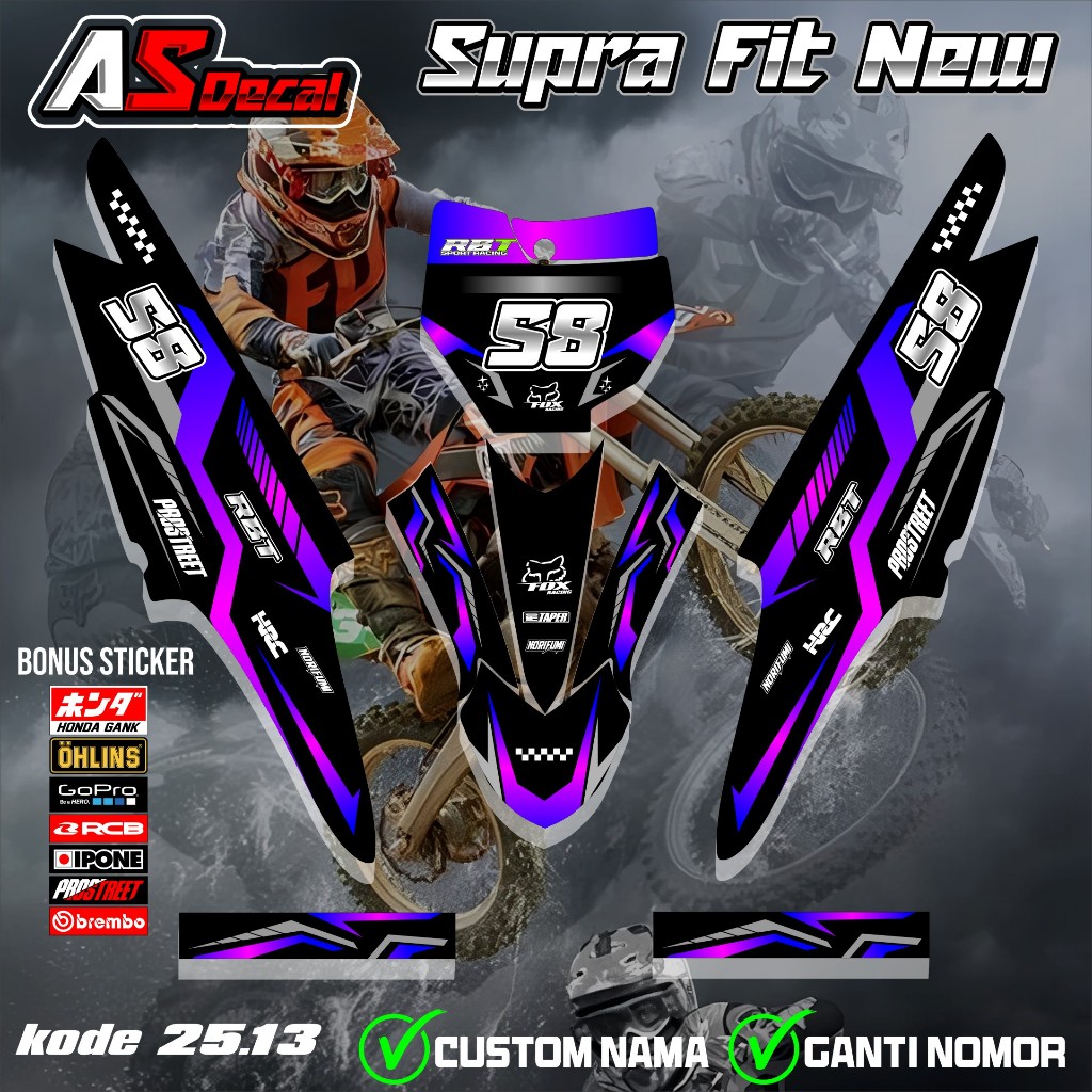 Jual Sticker RBT SUPRA FIT NEW SETICKER SEMI DECAL MOTOR RBT BEBEK ...