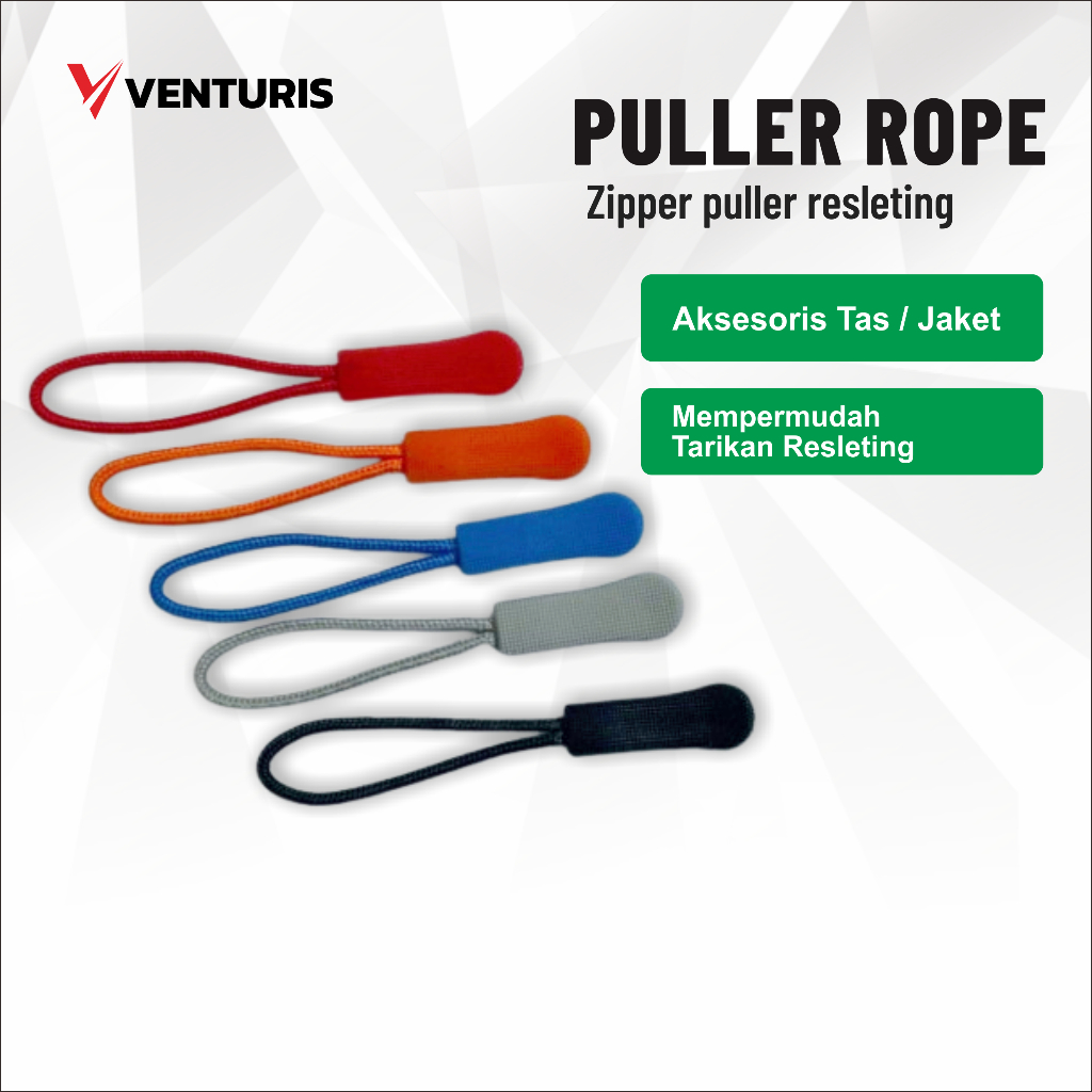Jual Venturis Outdoor Resleting Zipper Puller Puler Rope Tali Tas Jaket ...