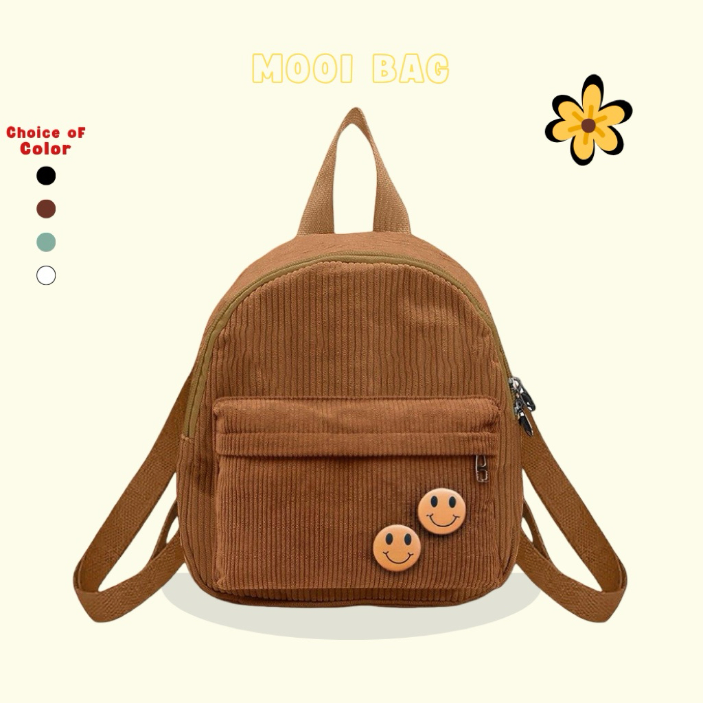 Jual Tas Ransel Backpack Mini Pria Wanita Tas Unisex Cordoruy Mini ...
