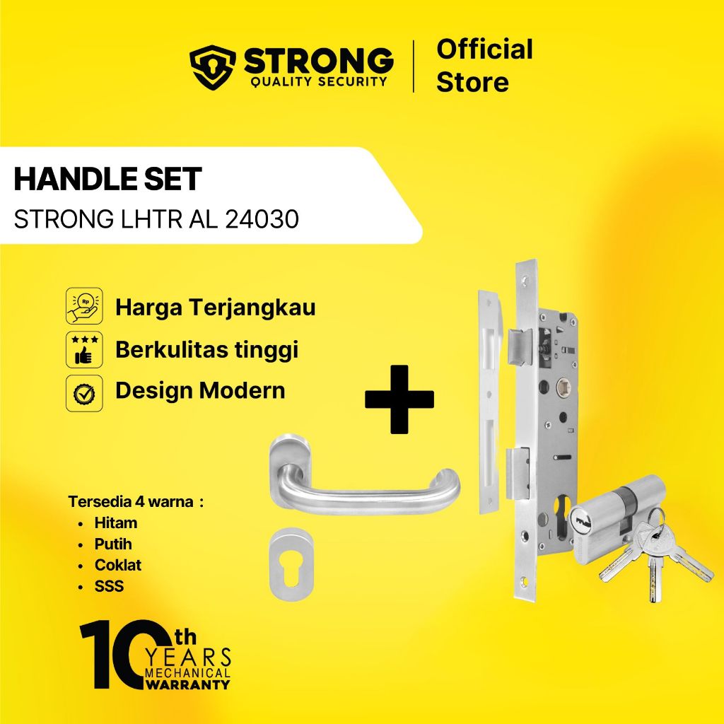 Jual STRONG Handle Set Kunci Pintu Aluminium LHTR AL 24030 SSS | Gagang ...