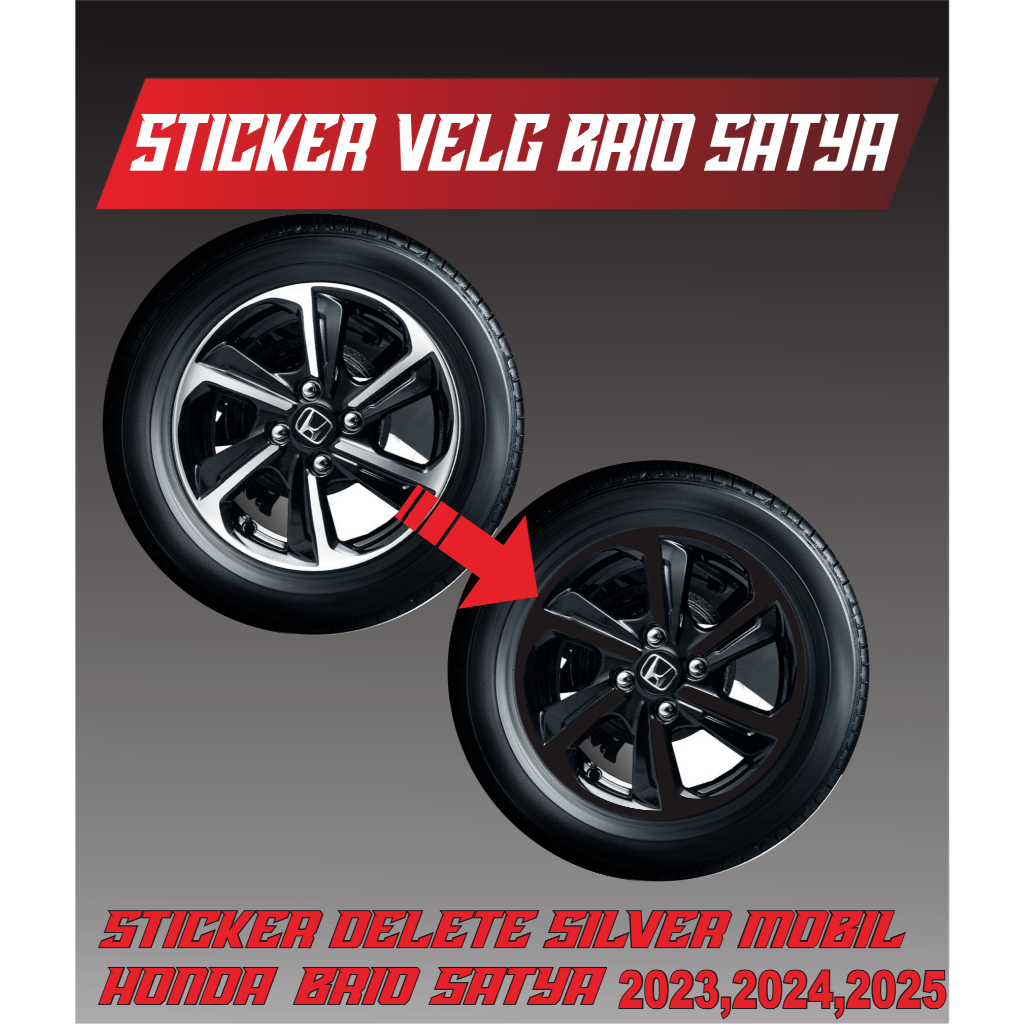 Jual STICKER VELEG/ DELETE SILVER VELG/ STICKER VELG MOBIL BRIO SATYA ...