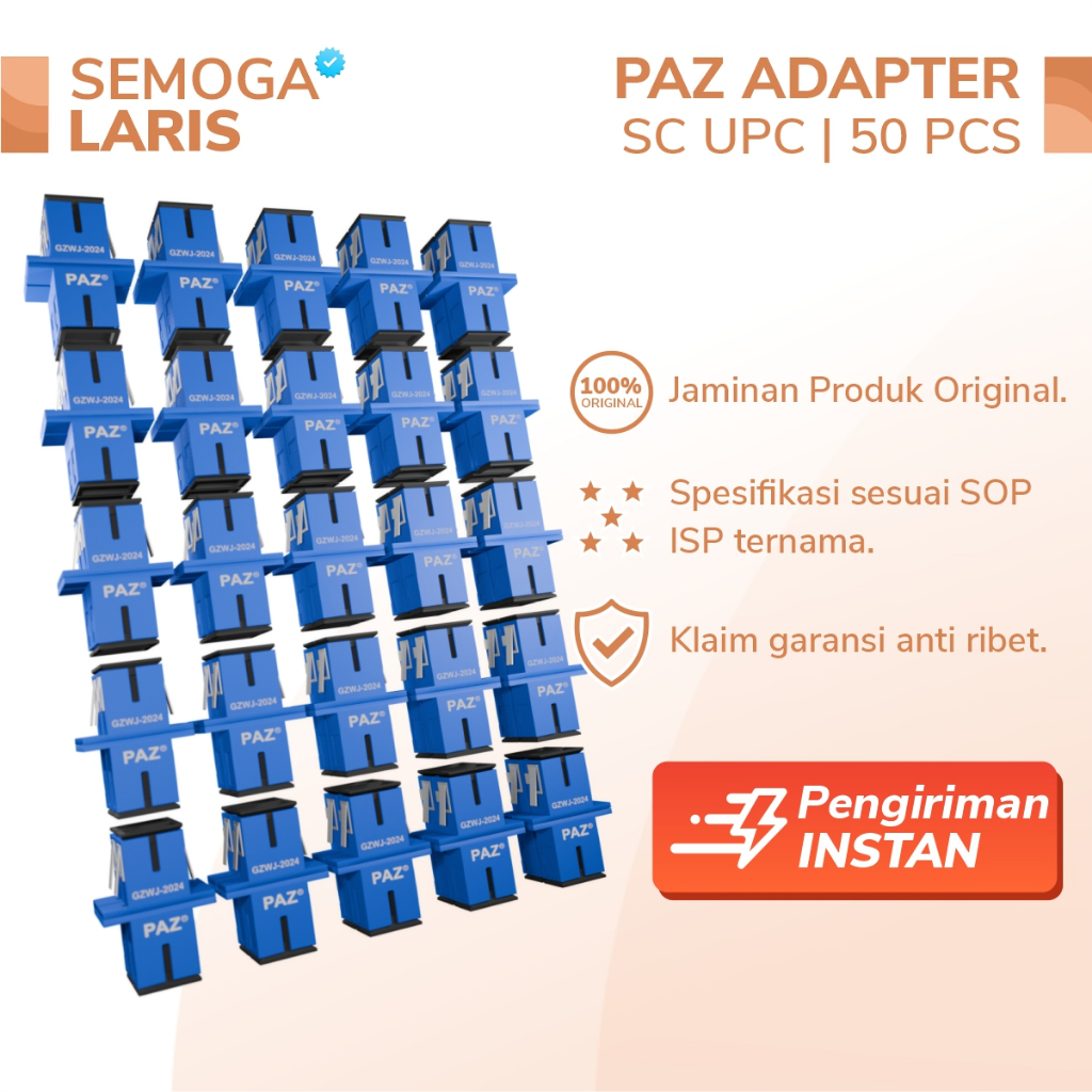 Jual Barel PAZ 50pcs SC UPC Original - Adapter FO FTTH - Coupler Precon ...