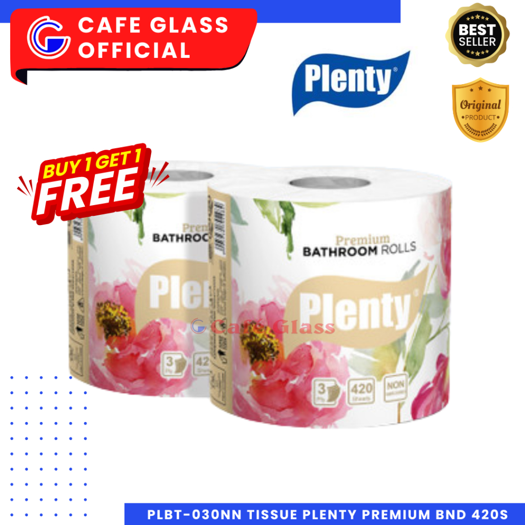 Tissue Plenty Premium - Tisu Toilet - Bathroom Tissue Rolls 420 Sheets - Tisu Gulung Plenty