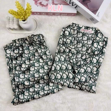 Piyama Wanita Satin Lengan Pendek Celana Panjang Piyama Korean Style Bahan Premium