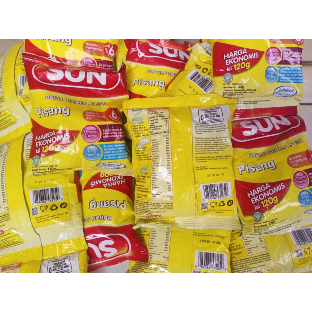 Jual Bubur SUN atau Promina rasa pisang 120gr (Aman khusus pakan ternak ...