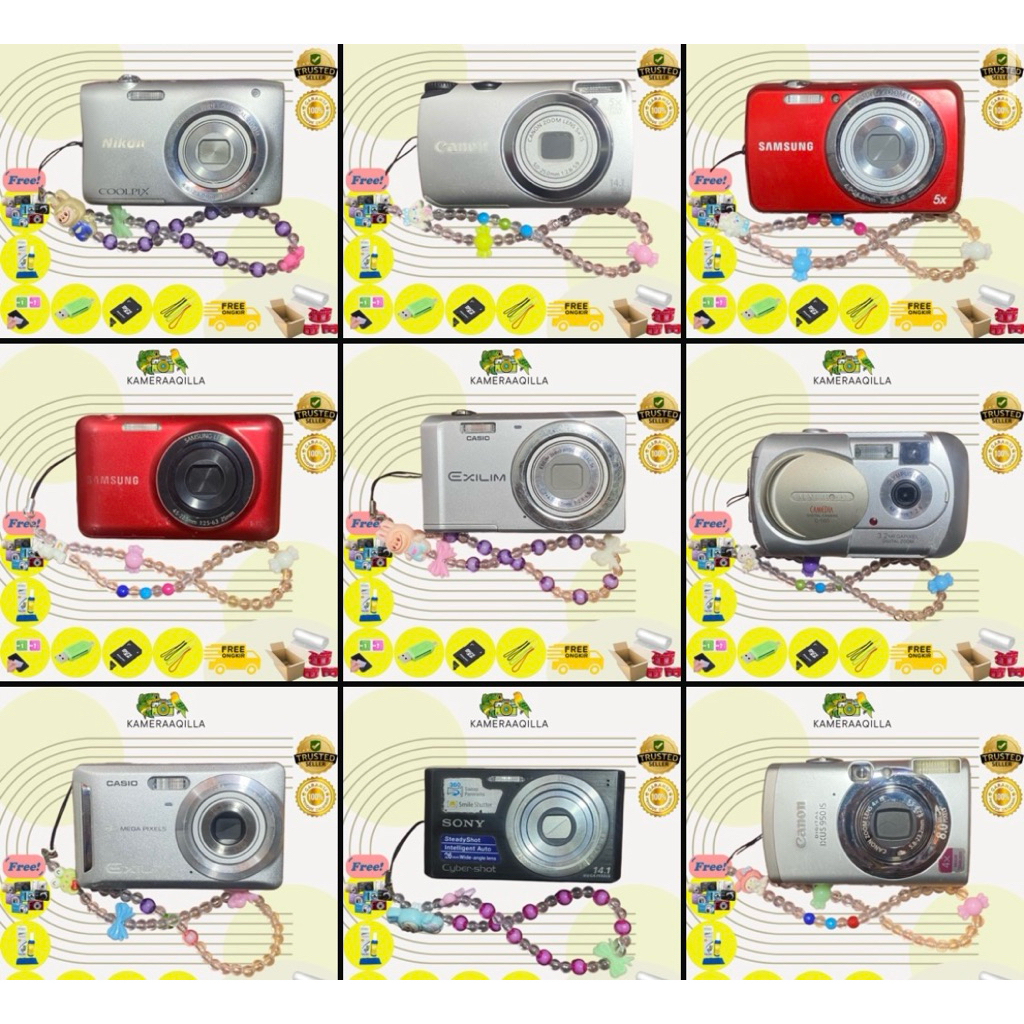 Jual BUY 1 GET 2 Kamera Digicam BerGaransi Pocket Camdig Sony Nikon