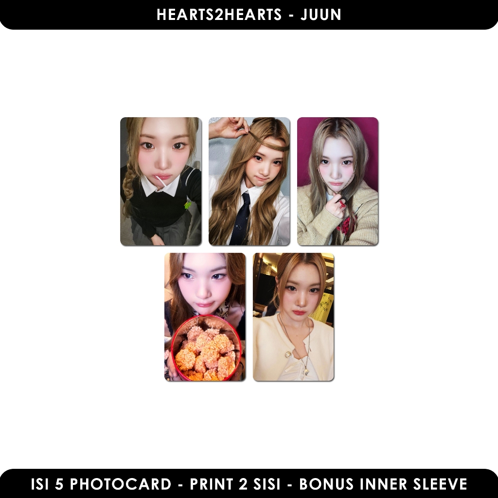 Jual PHOTOCARD HEARTS2HEARTS PHOTOCARD H2H UNOFFICIAL [ISI 5