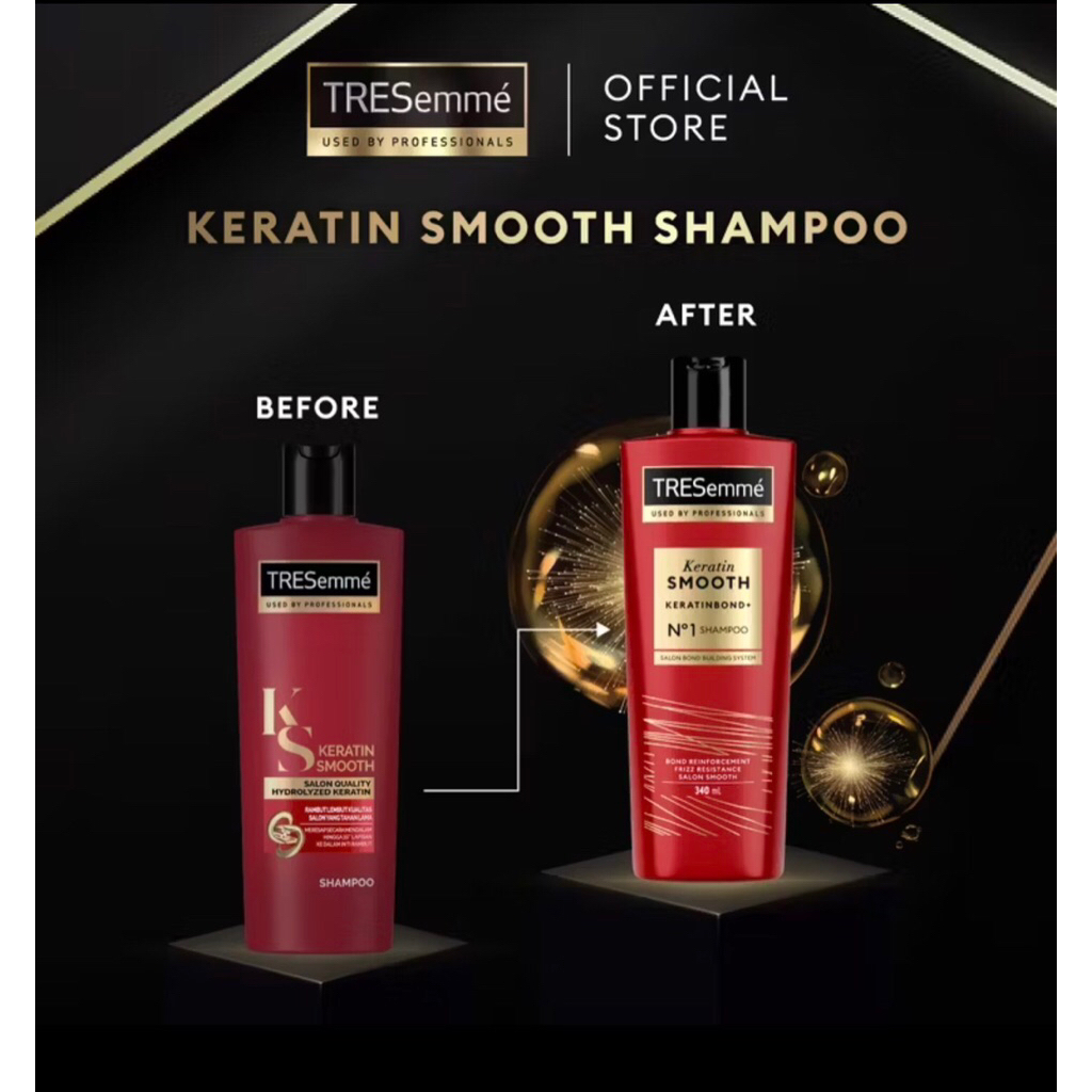 Jual TRESEMME Shampo 340ml Perawatan Rambu Keratin Smooth | Shopee ...