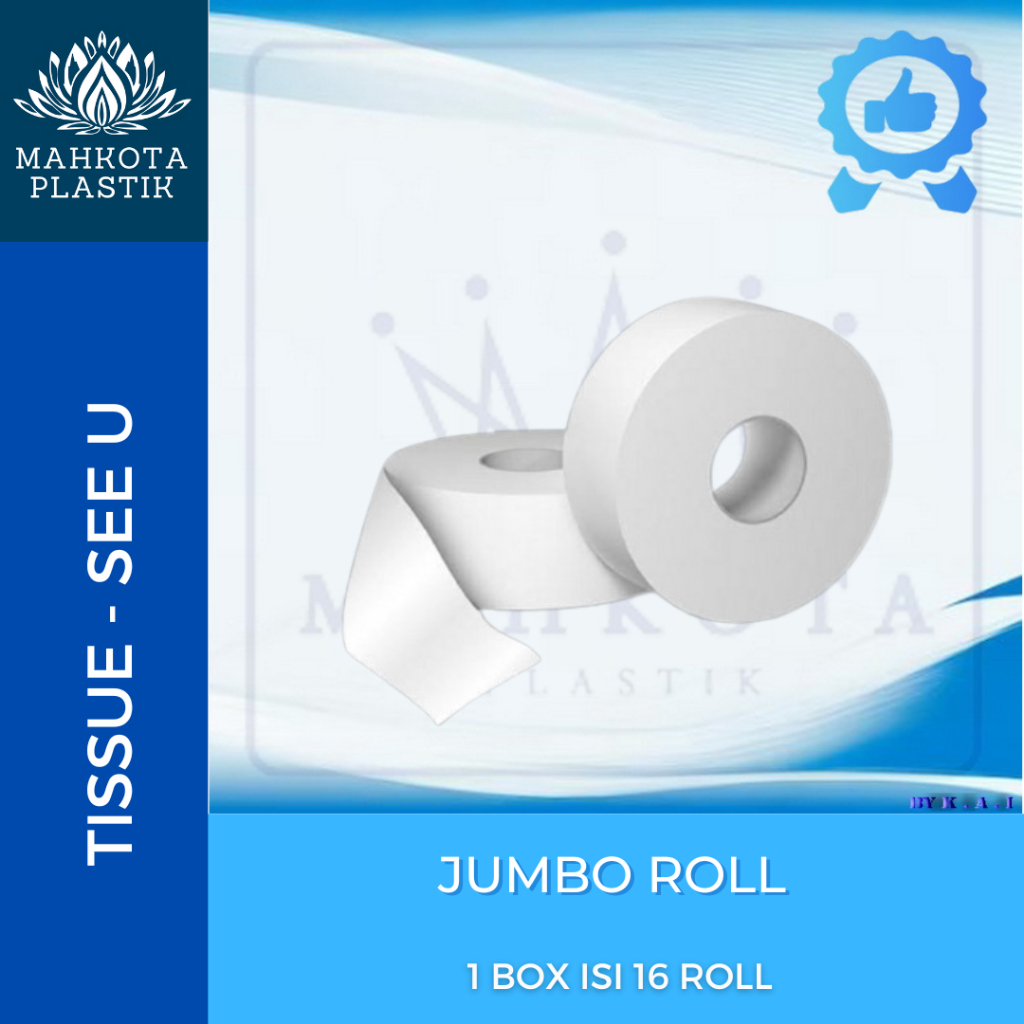 Jual MAHKOTA PLASTIK l TISSUE SEE U JUMBO ROLL 256 METER ISI 16 ROLL ...