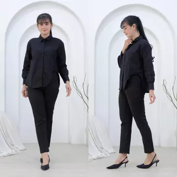 Talita Blouse Kemeja Wanita Linen Premium Kemeja Basic Wanita Casual Korean Style