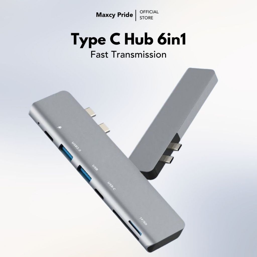 Jual USB Type C Hub to Fast Trasmit USB 3.0 Transfer Multifungsi 6 in 1 ...