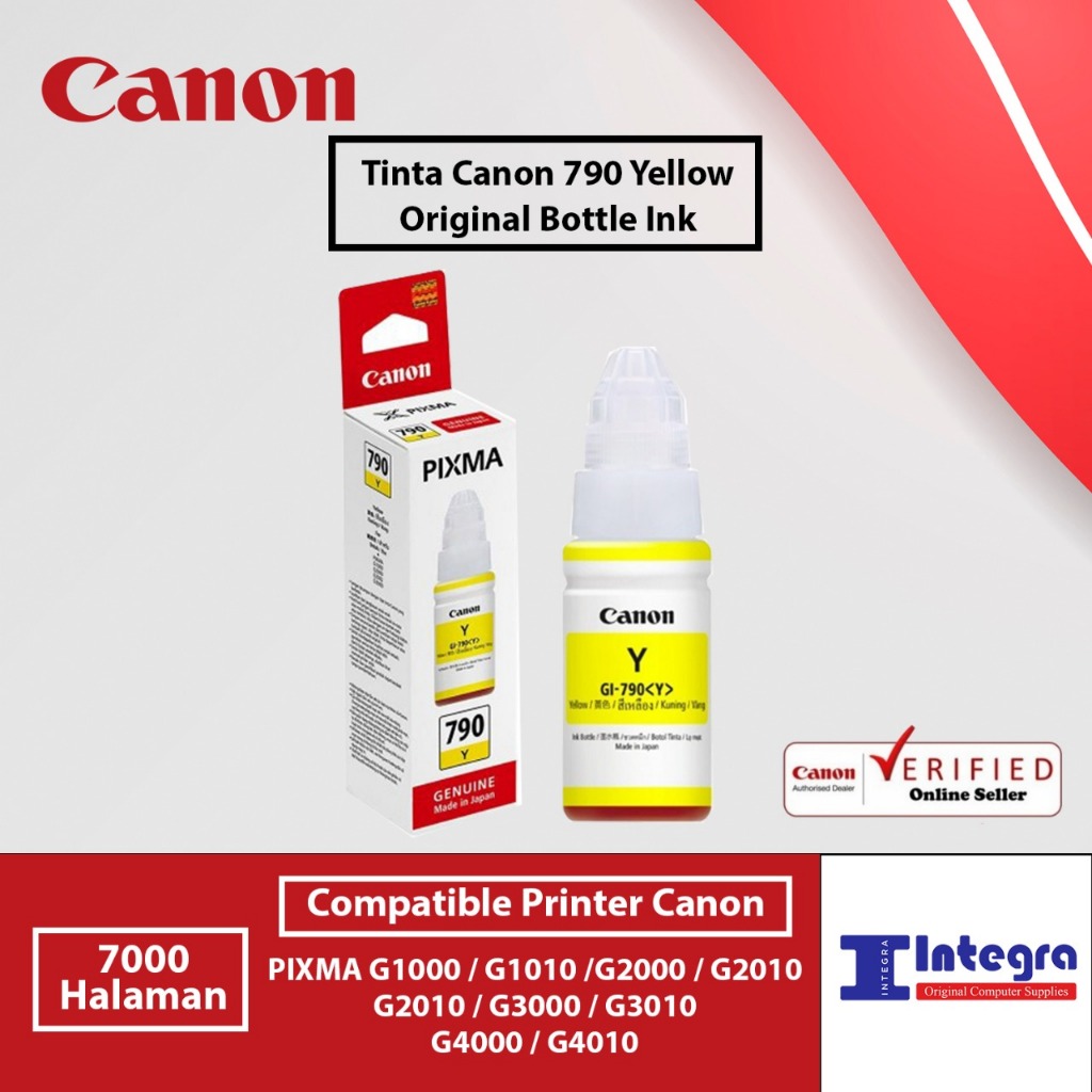 Jual Tinta Canon 790 Yellow Original Datascript Ink Bottle Tinta ...