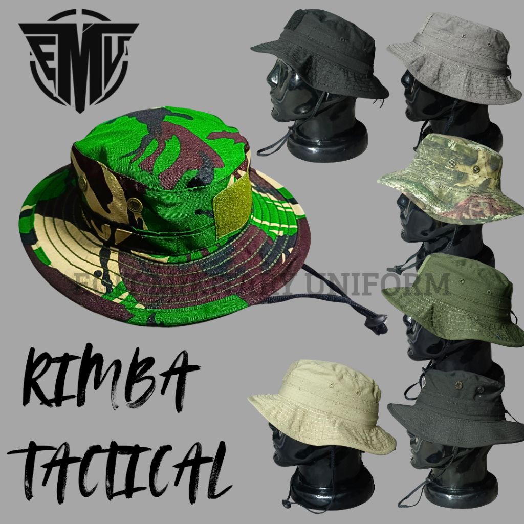 Jual Topi rimba loreng tni rimba Tactical Malvinas kawat bahan velbed ...