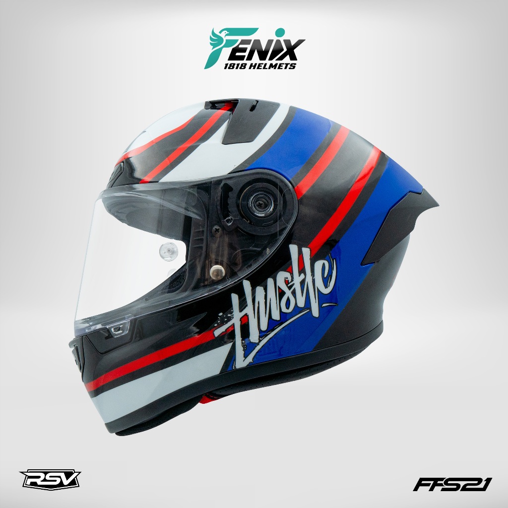 Jual [PASTI ASLI RSV] Helm RSV FULL FACE FFS21 Motif Hustel Glossy SNI ...