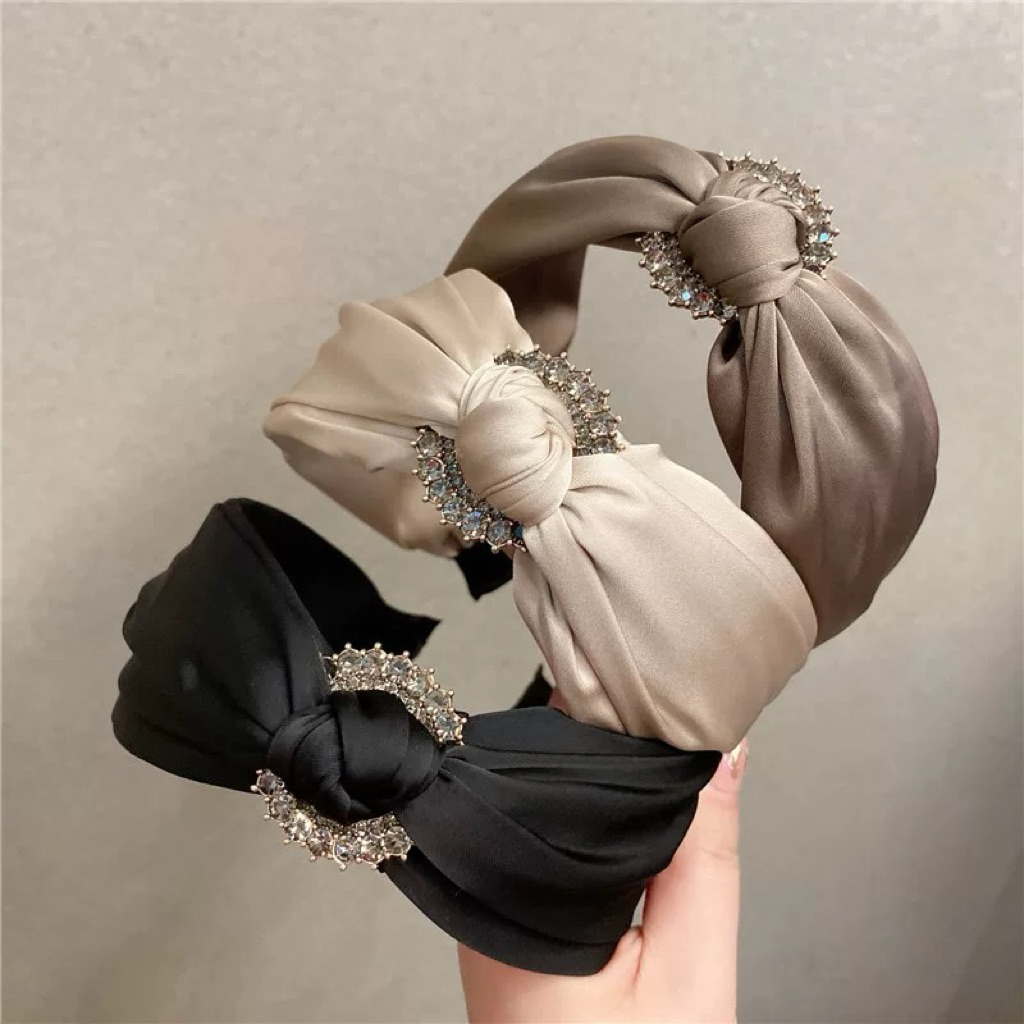 Jual ESME Bando Satin Mewah / Bandana Kain / Fabric Head band | Shopee ...