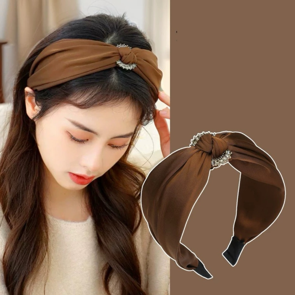 Jual ESME Bando Satin Mewah / Bandana Kain / Fabric Head band | Shopee ...