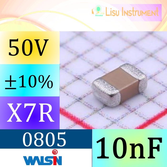 Jual 10nF X7R 50V ±10% 0805 Multilayer Ceramic Capacitors MLCC ...