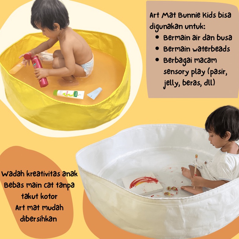 Jual FREE RAINBOW RICE Bunnie Kids Art MatAll purpose matSensory ...