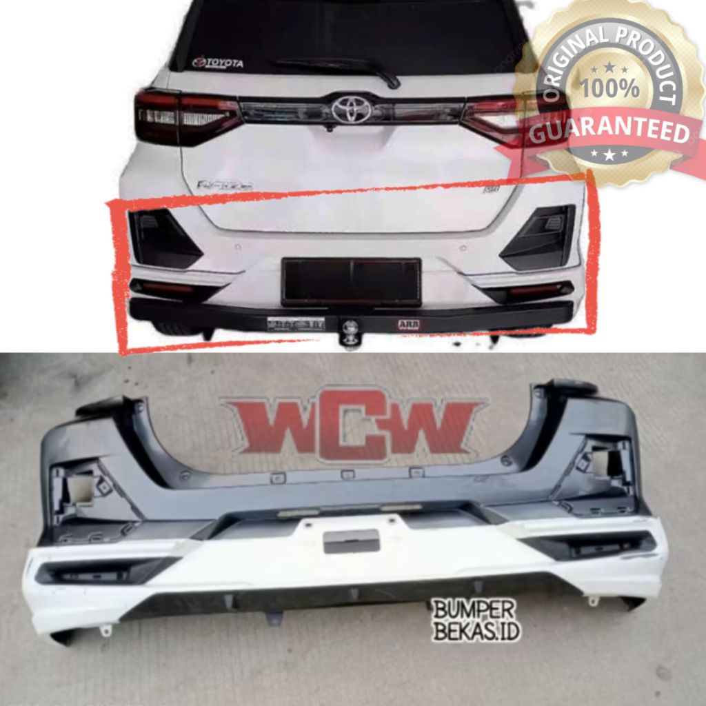 Jual bumper bemper belakang plus bodykit toyota raize GR Rocky original ...