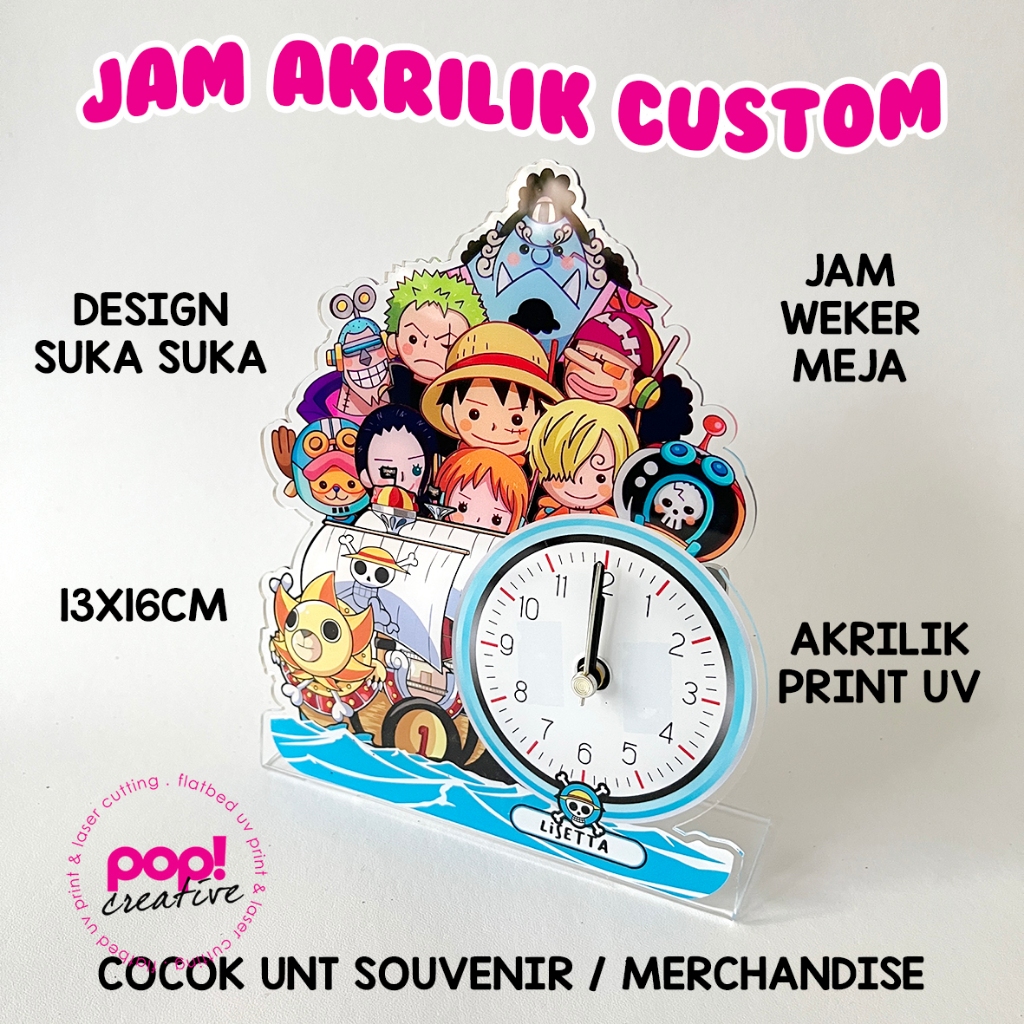 Jual Jam Custom Akrilik Souvenir Merchandise Kado Gift Jam Hiasan Meja ...