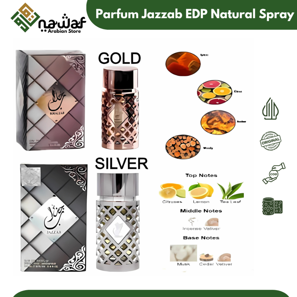 Jual Jazzab EDP Natural Spray 100ml by Ard Al Zaafaran UEA | Shopee ...