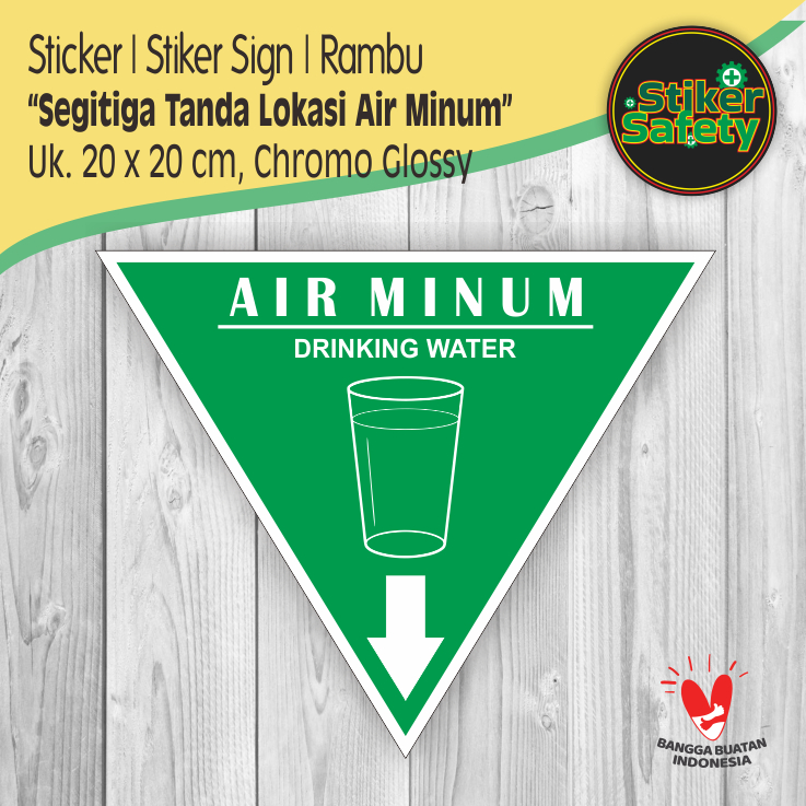 Jual Sticker Stiker Sign Rambu Tanda Segitiga Lokasi Air Minum | Shopee ...