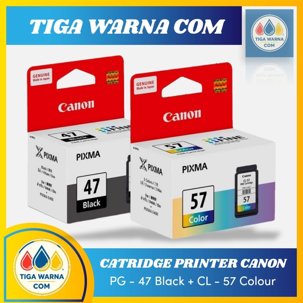 Jual Catridge Printer Canon PG 57 black + CL 57 Colour for pixma E400 ...