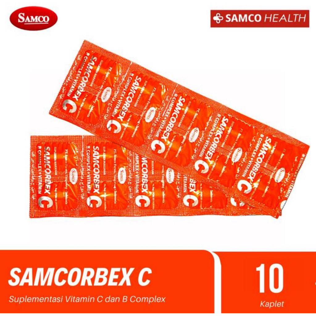 Jual Samcorbex B Complex + Vitamin C Strip 10 Kaplet | Shopee Indonesia