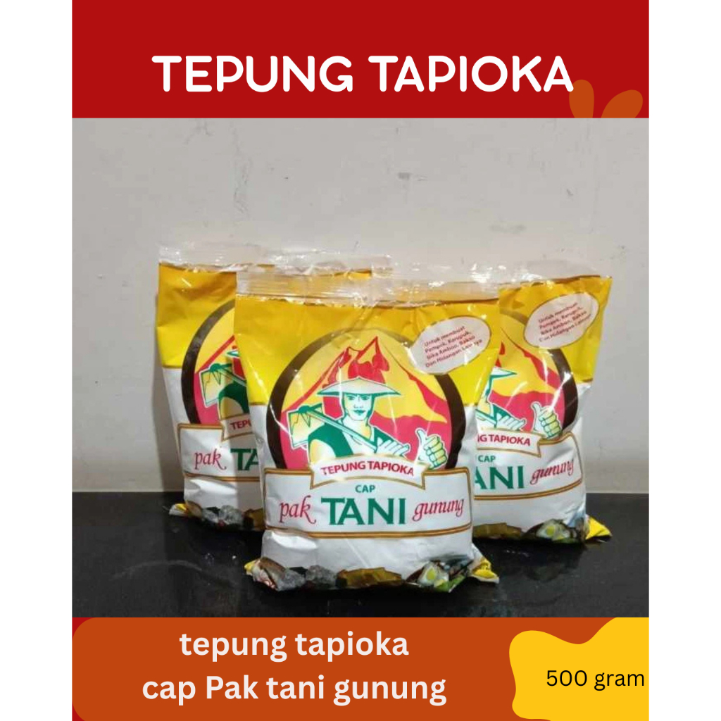 Jual Tepung Tapiko Cap Pak Tani Gunung 500 gram | Shopee Indonesia