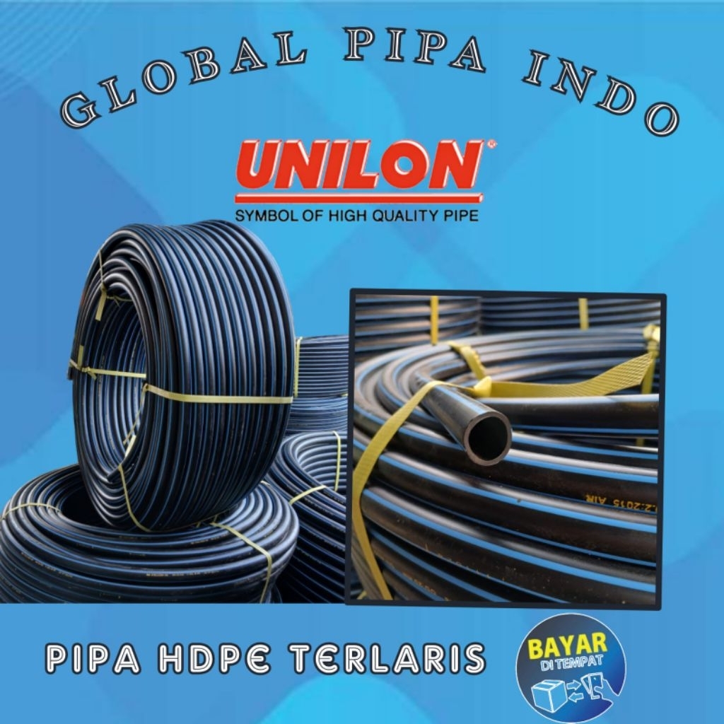 Jual pipa hdpe unilon 1/2 inch atau 20mm PN 10 100 meter | Shopee Indonesia