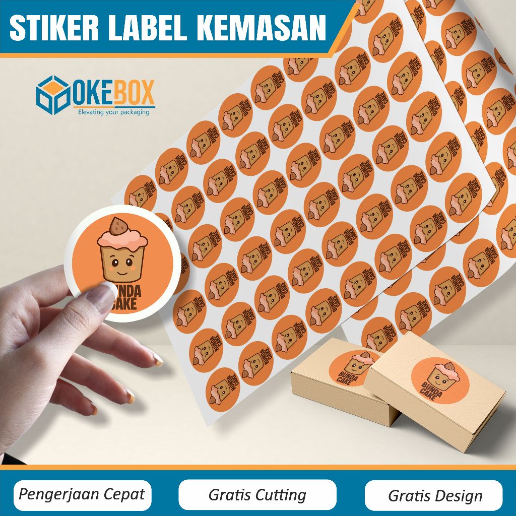 Jual Sticker stiker setiker label makanan custom harga murah aesthetic ...
