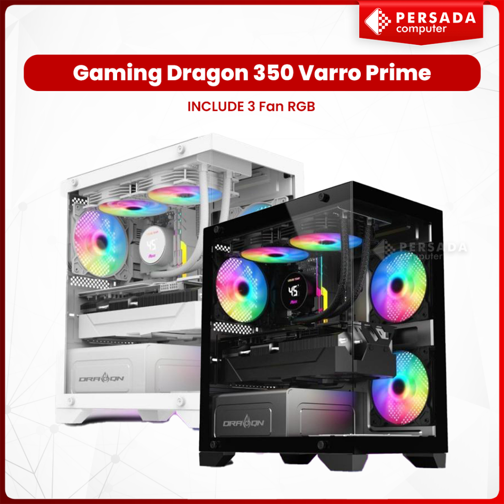 Jual CASING GAMING VARRO DRAGQN 350 INCLUDE 3 Fan | Shopee Indonesia