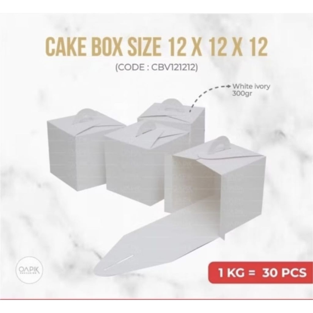 Jual Cake Box 12x12x12, Kemasan Kue, Kemasan Roti, Packaging Kue ...