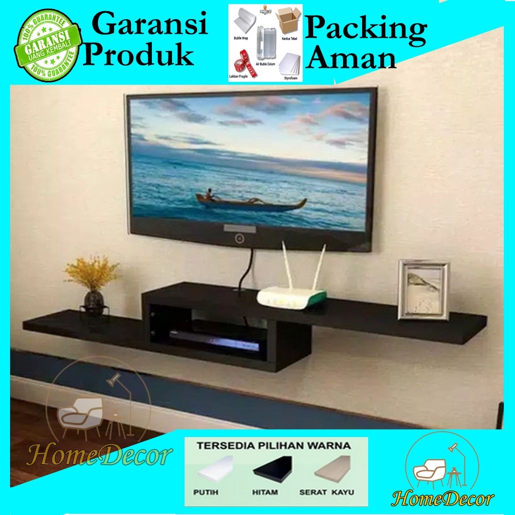Jual (90x12xT13cm)Rak hias Dinding rak tv Minimalis Rak Ambalan Model L ...