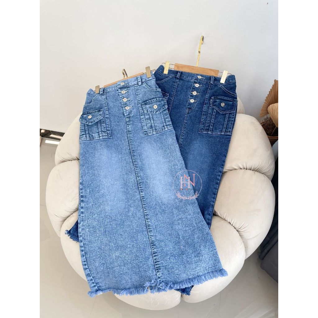 Jual Rok jeans denim stretch/rok jeans wanita stretch | Shopee Indonesia