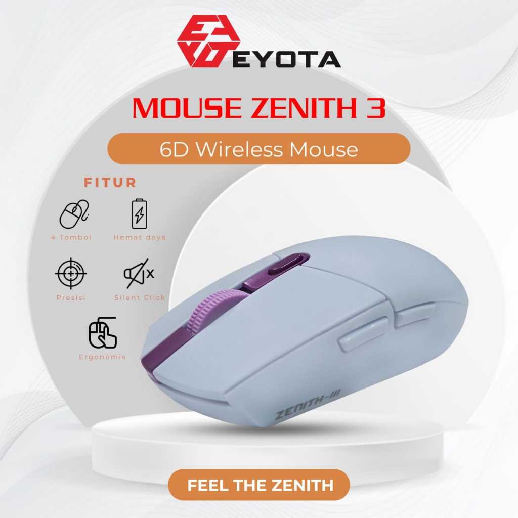 Jual EYOTA ZENITH 3 MOUSE WIRELESS 2.4GHZ | Shopee Indonesia