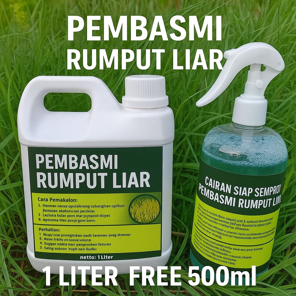 Jual Pembasmi Rumput Liar Siap Pakai 1 liter free 500ml | Shopee Indonesia