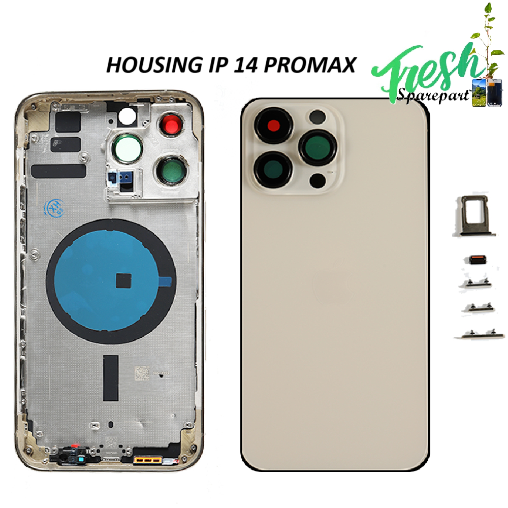 Jual CASING IP FULLSET / HOUSING IP 14 / 14 PRO / 14 PROMAX / KESING 1 ...