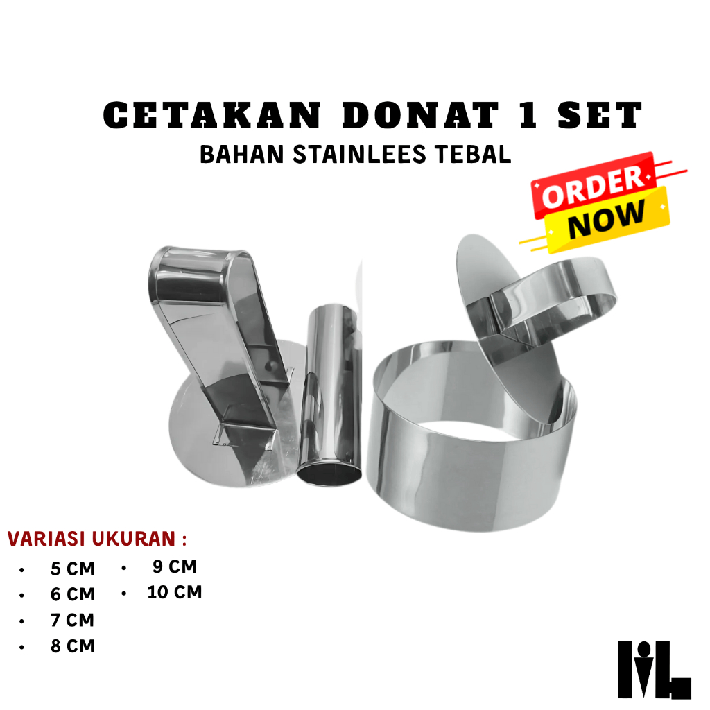 Jual 1 Set Cetakan Donat | Cetakan Donat Maker | Ring Cutter Donat ...