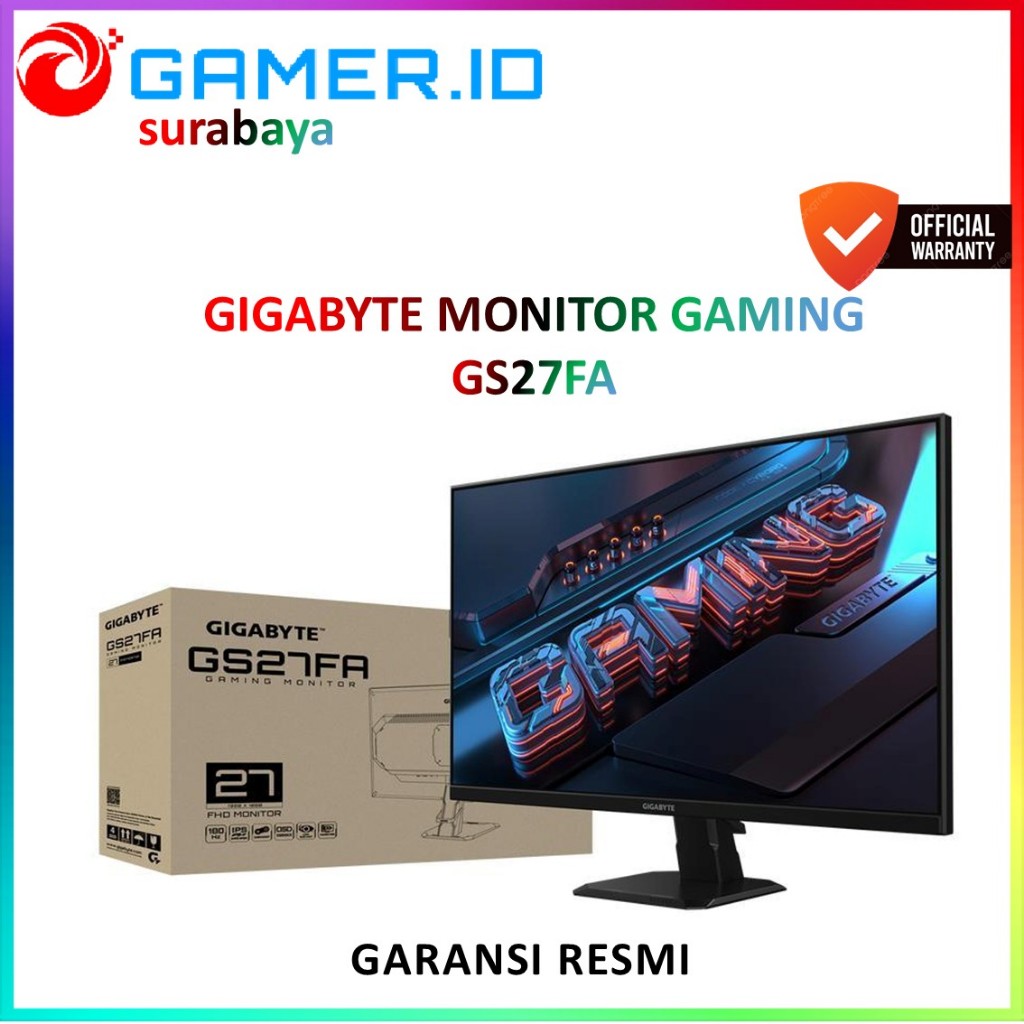 Jual GIGABYTE MONITOR GAMING GS27FA 27 INCH SS IPS FHD 1080P 1MS 180HZ ...