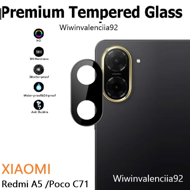 Jual FRAME BLACK + Anti Gores KAMERA + For REDMI A5 / POCO C71 C75 C65 ...