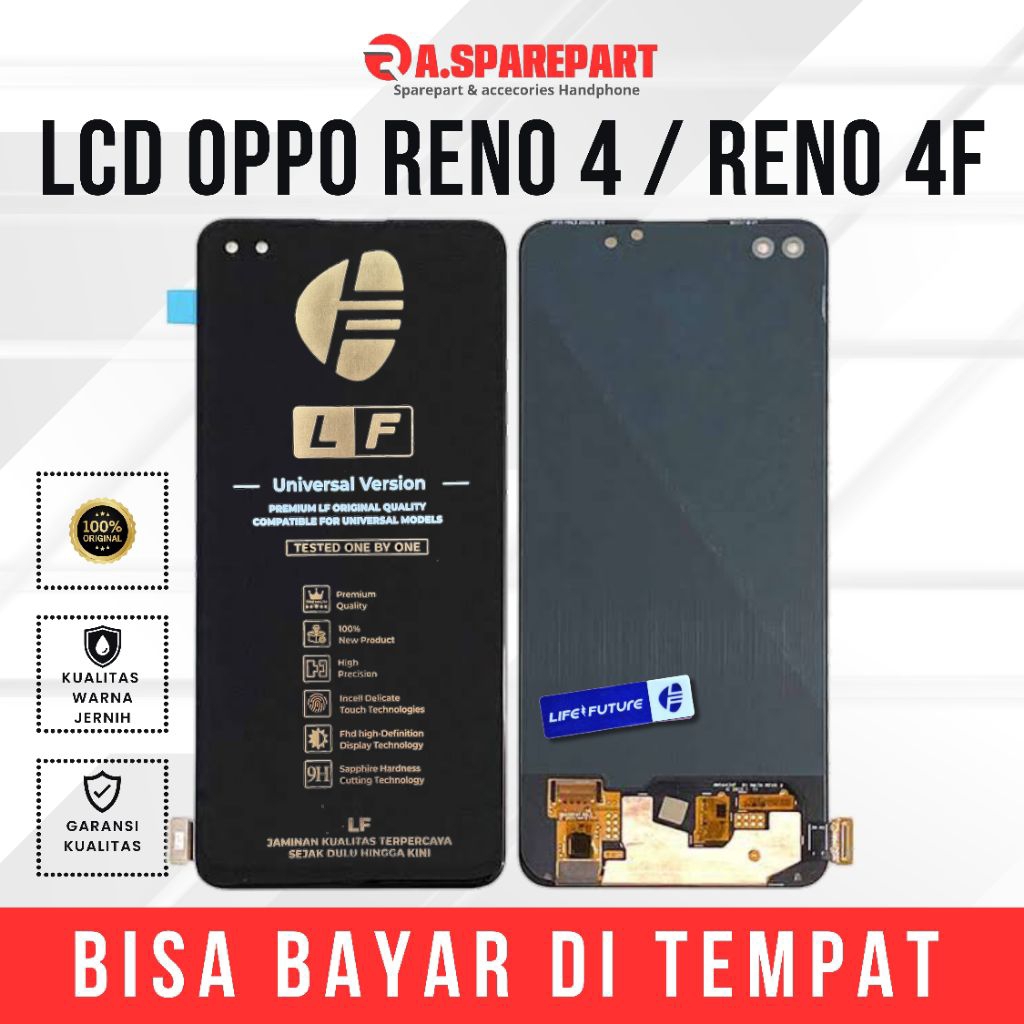 Jual LCD Oppo Reno 4 / Reno 4F OLED Fingerprint Original Fullset ...