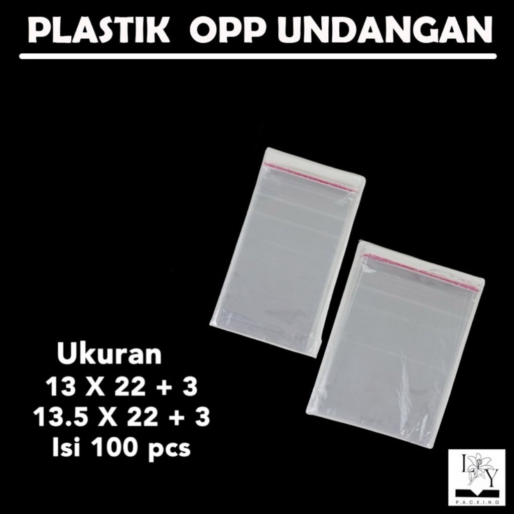 Jual Isi 100 Pcs Plastik Opp Seal Undangan Plastik Packing Bening