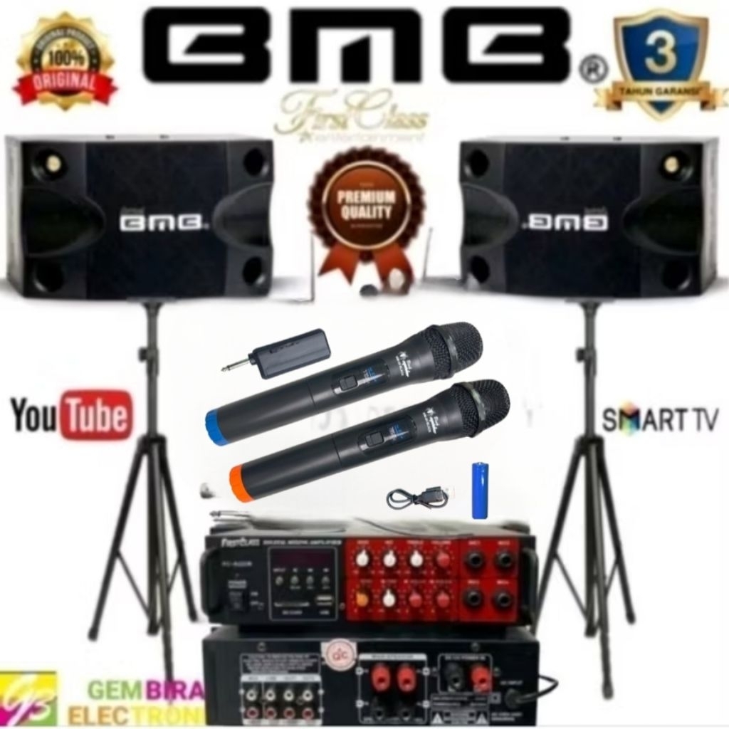 Jual Paket sound System BMB 8 inch karaoke set Amplifier Bluetooth ...