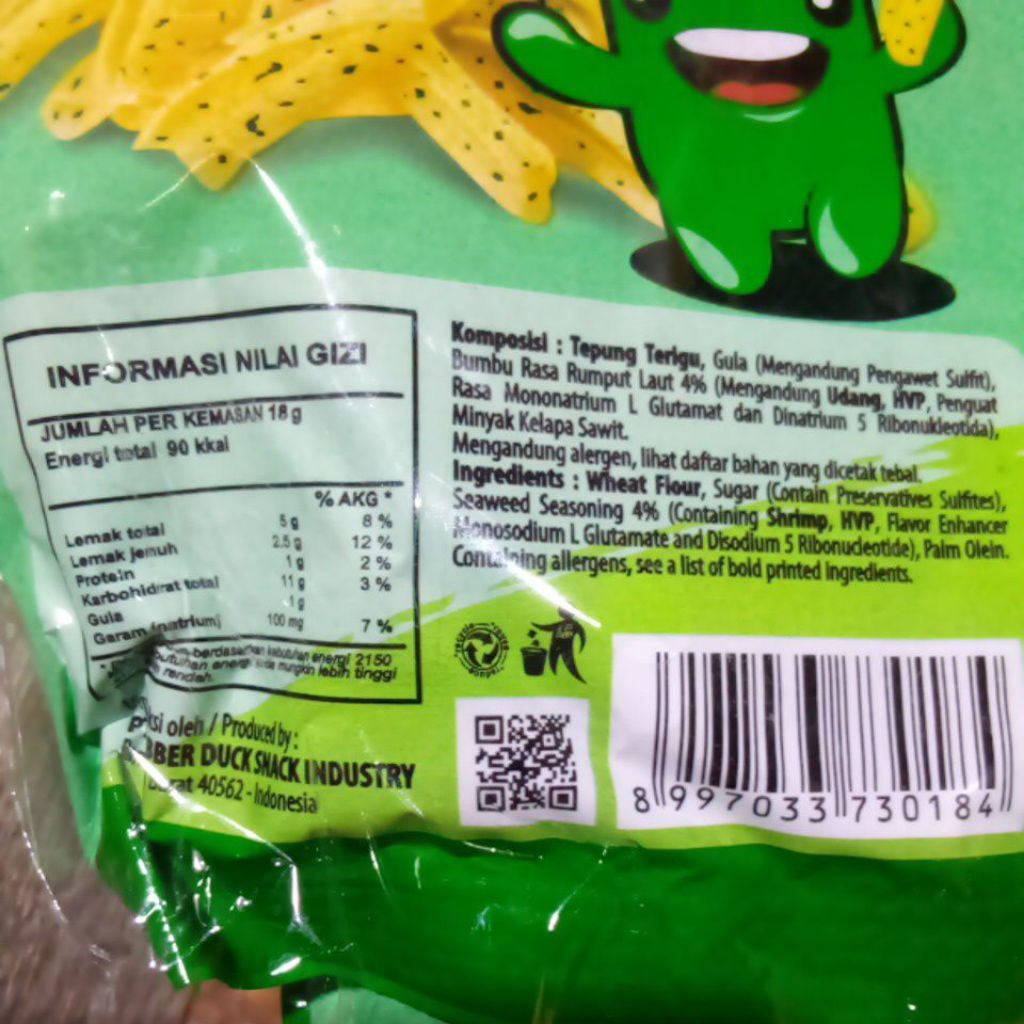 Jual mikako snack rasa rumput laut isi 10pcs/pack 18gram | Shopee Indonesia