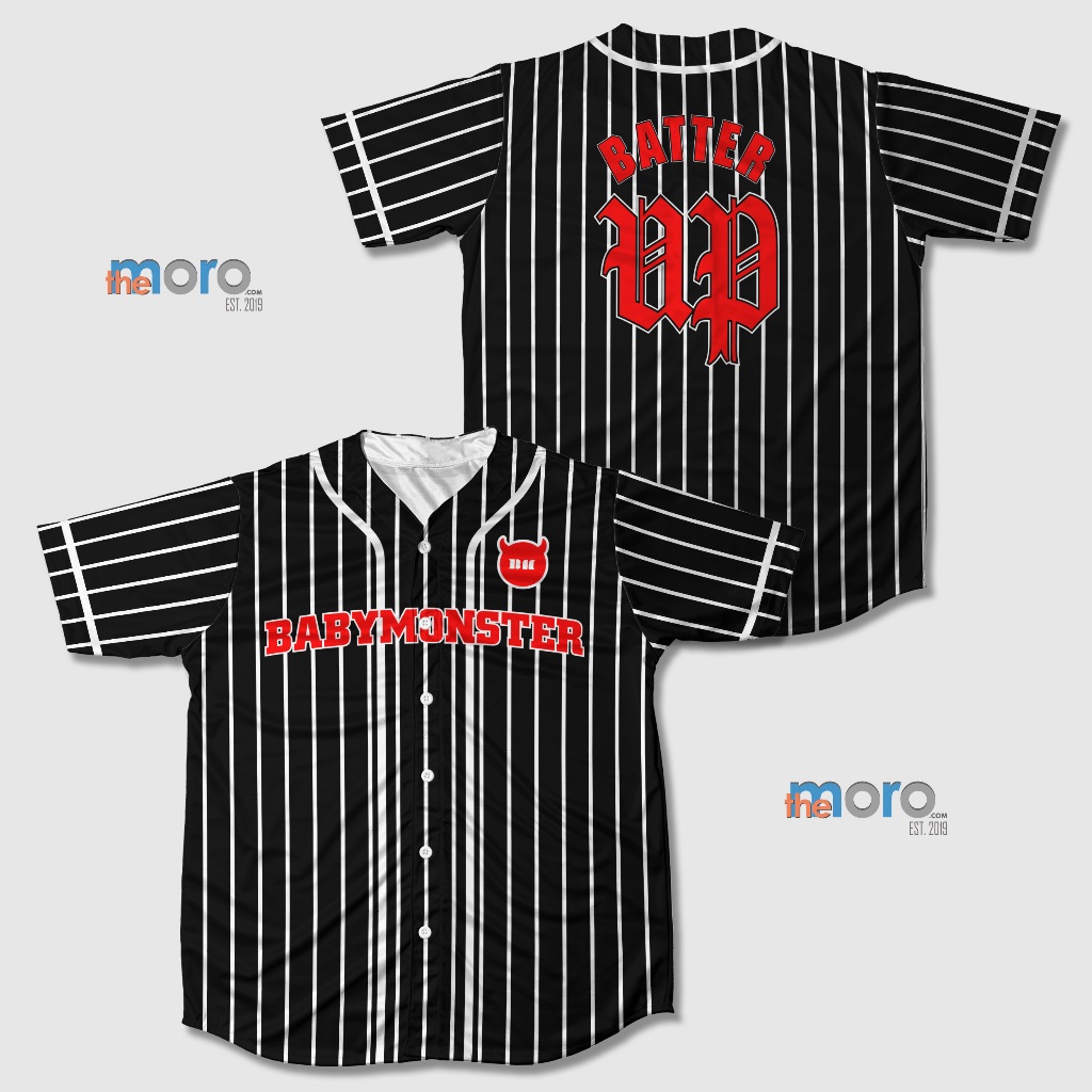 4 SHORT SLEEVE UP Mサイズ UP' BABYMONSTER ベースボールシャツ
