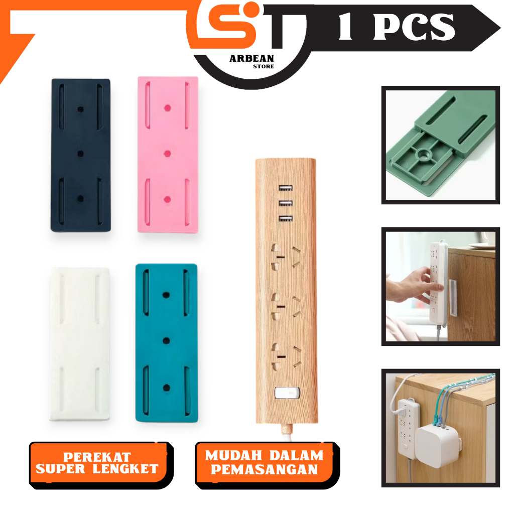 Jual 1PCS Gantungan Holder Stop Kontak Tempelan Dinding Hook Remote ...