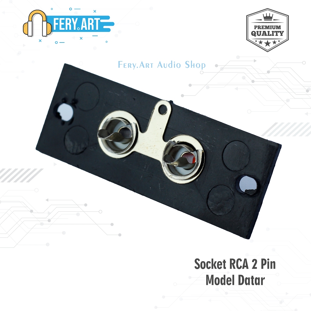 Jual Socket RCA 2 Pin Model Datar Soket 2 Lubang | Shopee Indonesia